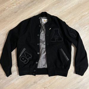 New Mens Golden Bear Sportswear Black Wool Varsity Jacket